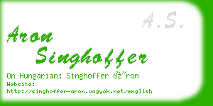 aron singhoffer business card